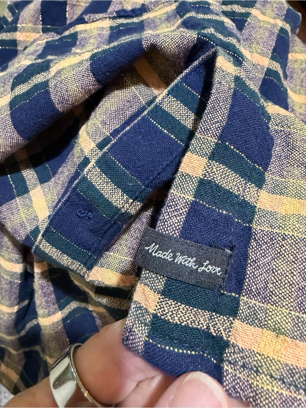 Scotch & Soda Amsterdam Plaid Button Front Shirt | Organic Cotton Blend | Med - Picture 9 of 11